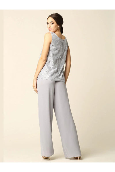 Eva USA 3366 Mother of the Bride Long Jacket Pant Suit - Pant Suit