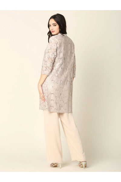 Eva USA 3366 Mother of the Bride Long Jacket Pant Suit - Pant Suit
