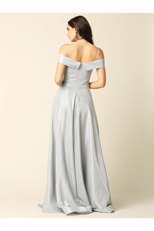 Eva USA 3373 Long Formal Off Shoulder Glitter Ball Gown - Prom Dresses