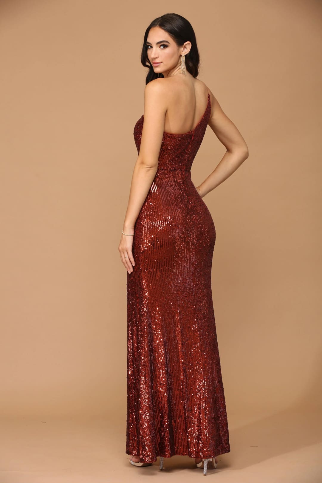 Eva USA 3376 Long One Shoulder Formal Fitted Prom Dress - Prom Long Dress