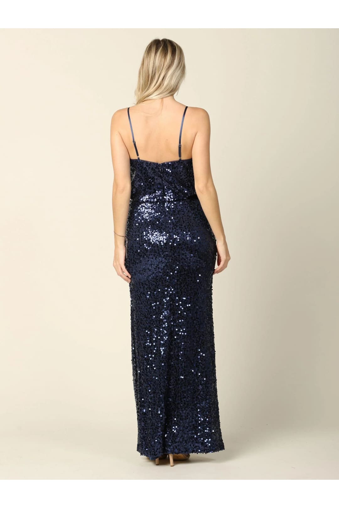 Eva USA 3378 Long Formal Spaghetti Strap Fitted Evening Dress - Formal Dress