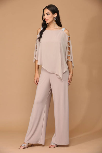 Eva USA 3381 Formal Chiffon Cape Overlay Jumpsuit - Jumpsuit