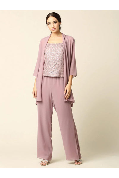 Eva USA 3383 Mother of the Bride Formal Jacket Pant Suit - Pant Suit