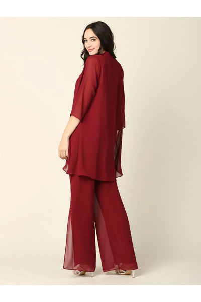 Eva USA 3383 Mother of the Bride Formal Jacket Pant Suit - Pant Suit