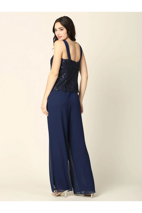 Eva USA 3383 Mother of the Bride Formal Jacket Pant Suit - Pant Suit