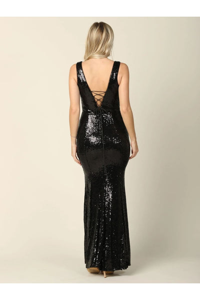 Eva USA 3384 Long Fitted Formal Sleeveless Prom Dress - Prom Long Dress