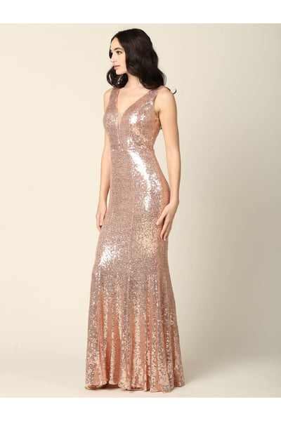 Eva USA 3384 Long Fitted Formal Sleeveless Prom Dress - Prom Long Dress