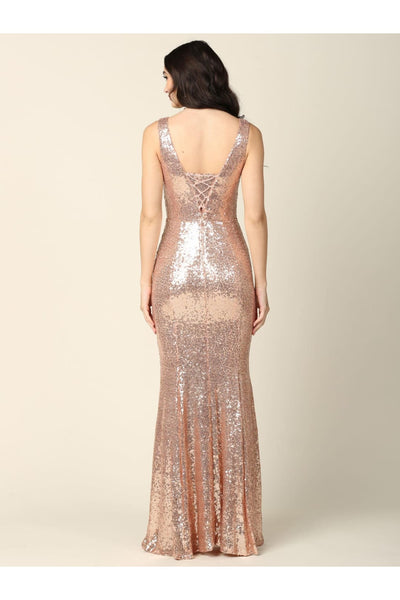 Eva USA 3384 Long Fitted Formal Sleeveless Prom Dress - Prom Long Dress