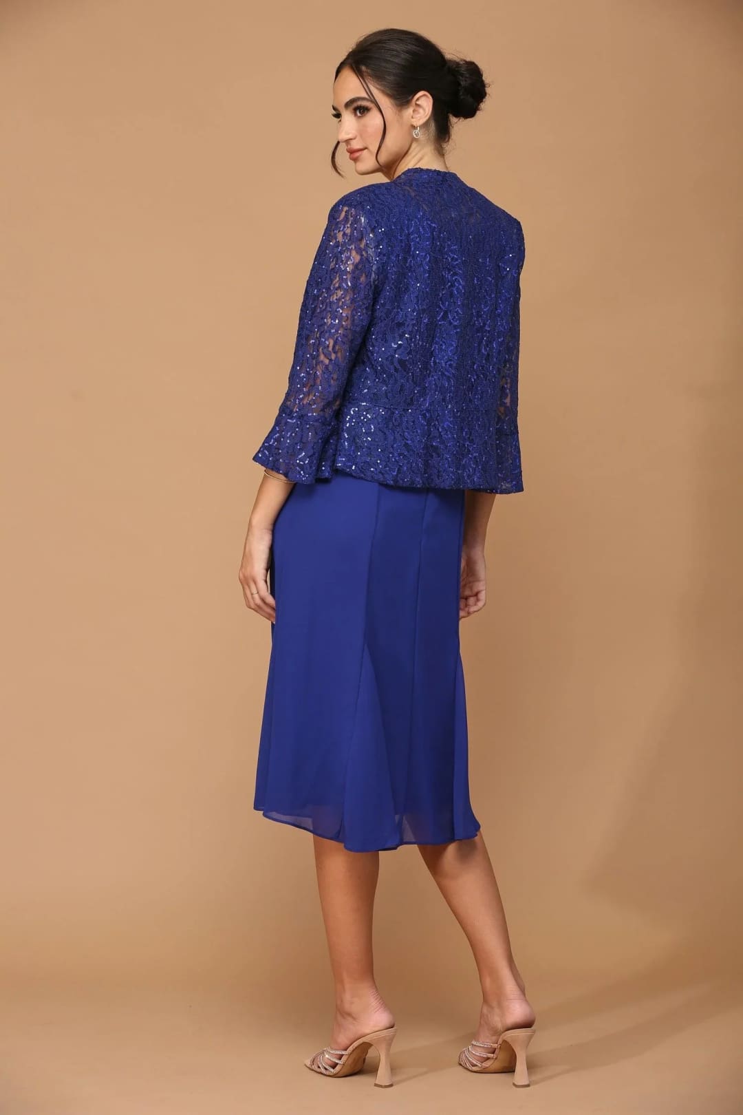 Eva USA 3385 Short Mother of the Bride Two Piece Set Jacket Dress - Mother of the Bride Dress