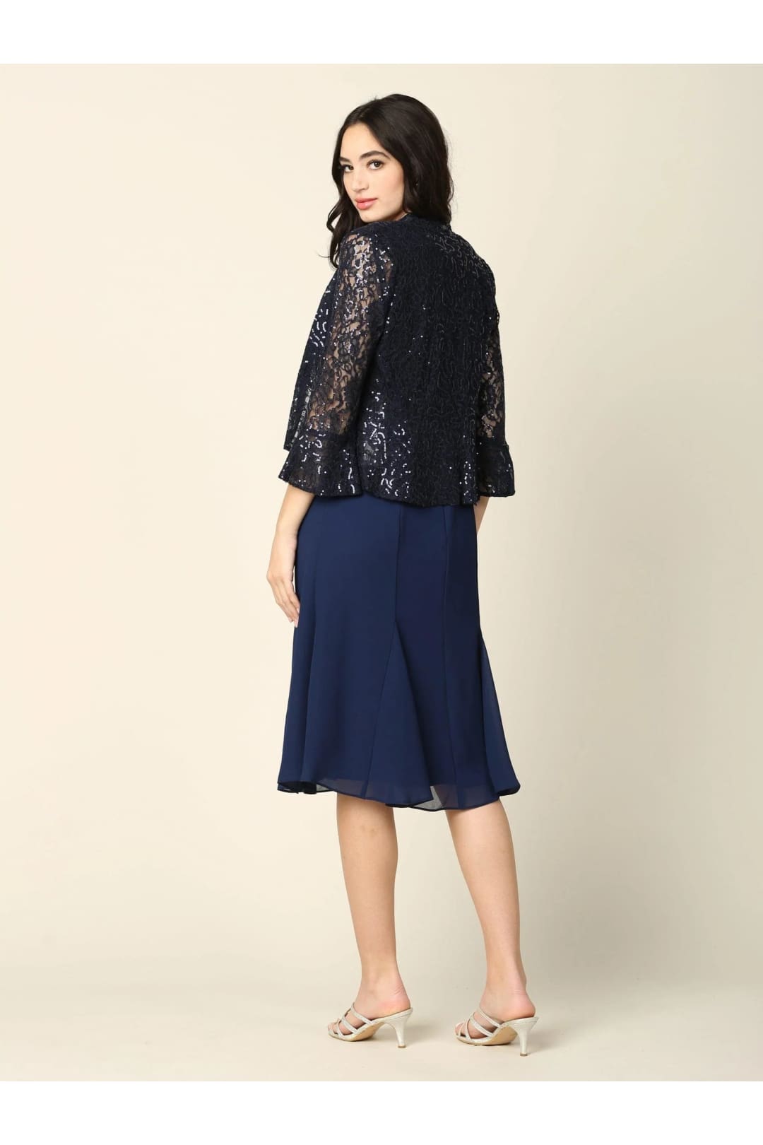 Eva USA 3385 Short Mother of the Bride Two Piece Set Jacket Dress - Mother of the Bride Dress