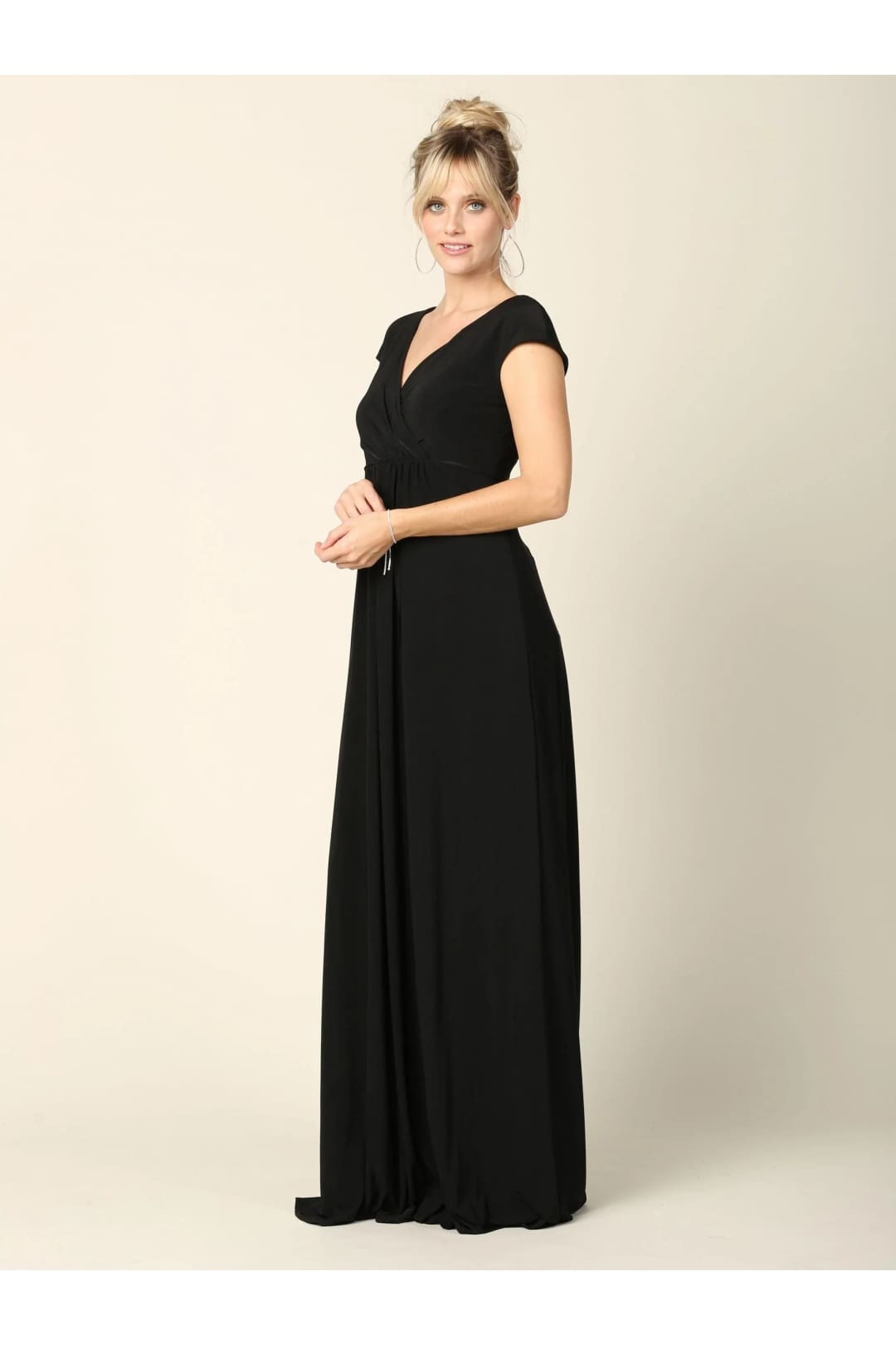 Eva USA 3387 Mother of the Bride V Neck Long Formal Dress - Mother of the Bride Dress