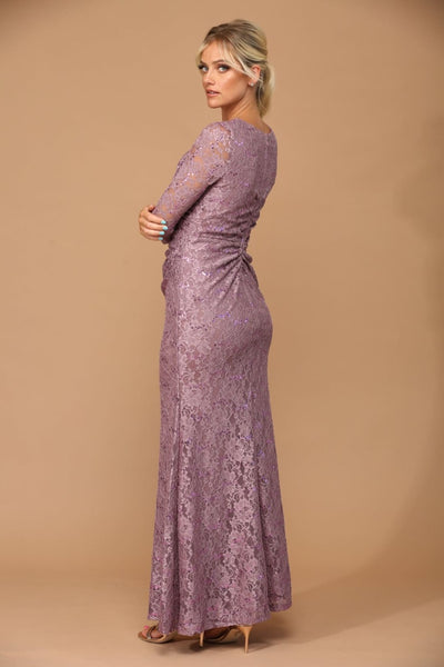 Eva USA 3397 Fully Lined Evening Mother of the Bride Long Dress - Dress