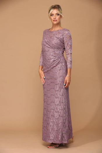 Eva USA 3397 Fully Lined Evening Mother of the Bride Long Dress - Dress