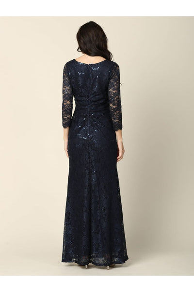 Eva USA 3397 Fully Lined Evening Mother of the Bride Long Dress - Dress