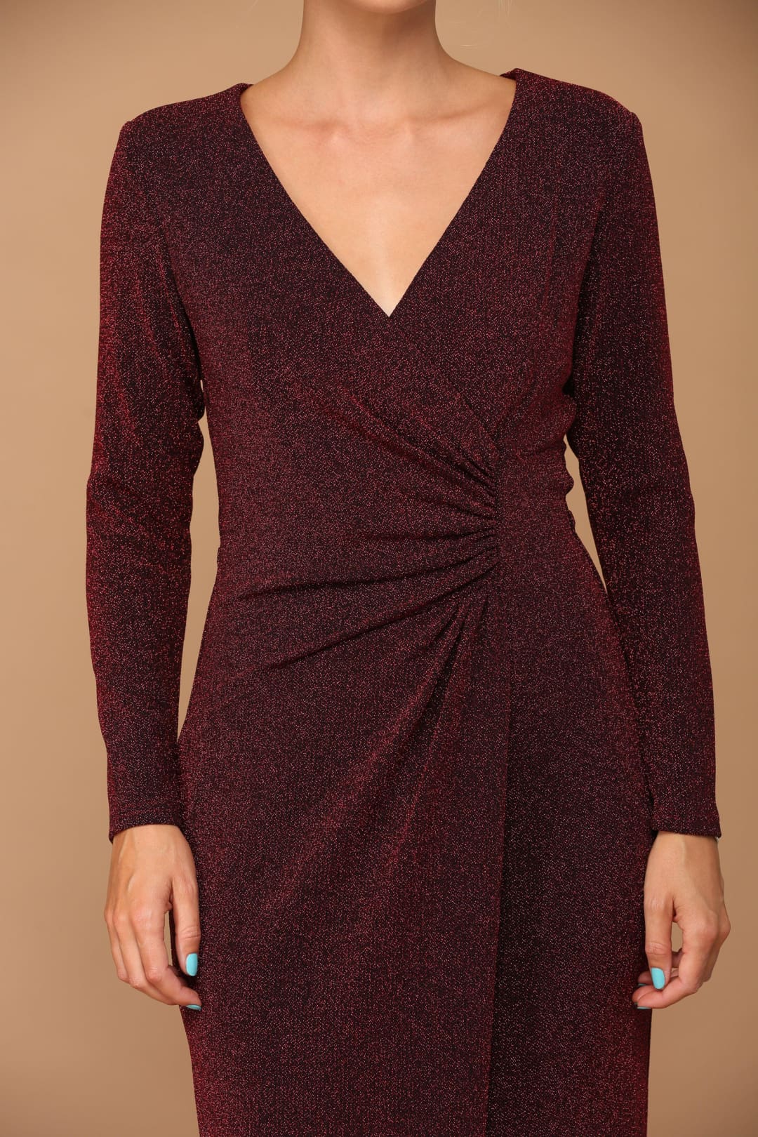 Eva USA 3401 Long Mother of the Bride Formal Metallic Dress - Mother of the Bride Dress