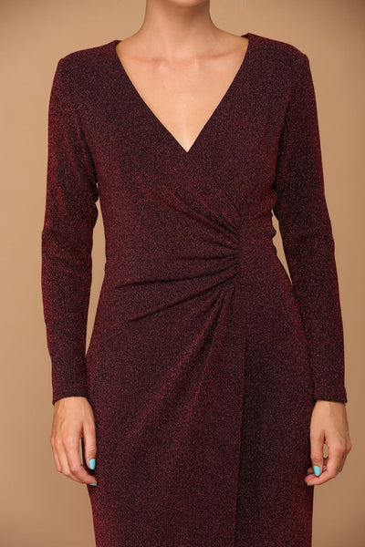 Eva USA 3401 Long Mother of the Bride Formal Metallic Dress - Mother of the Bride Dress