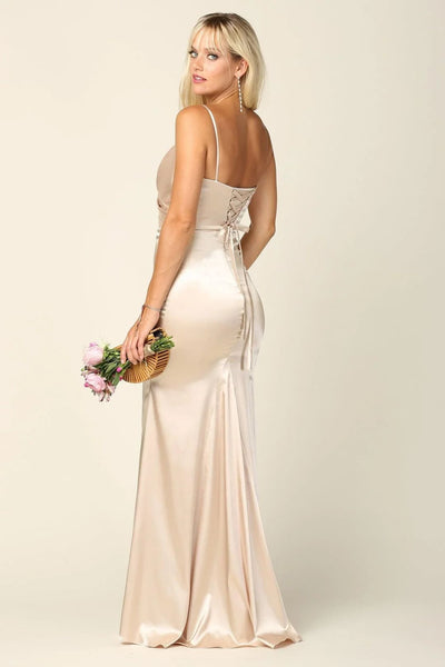 Eva USA 3409 Long Spaghetti Strap Formal Dress Bridesmaids - Bridesmaids Dress