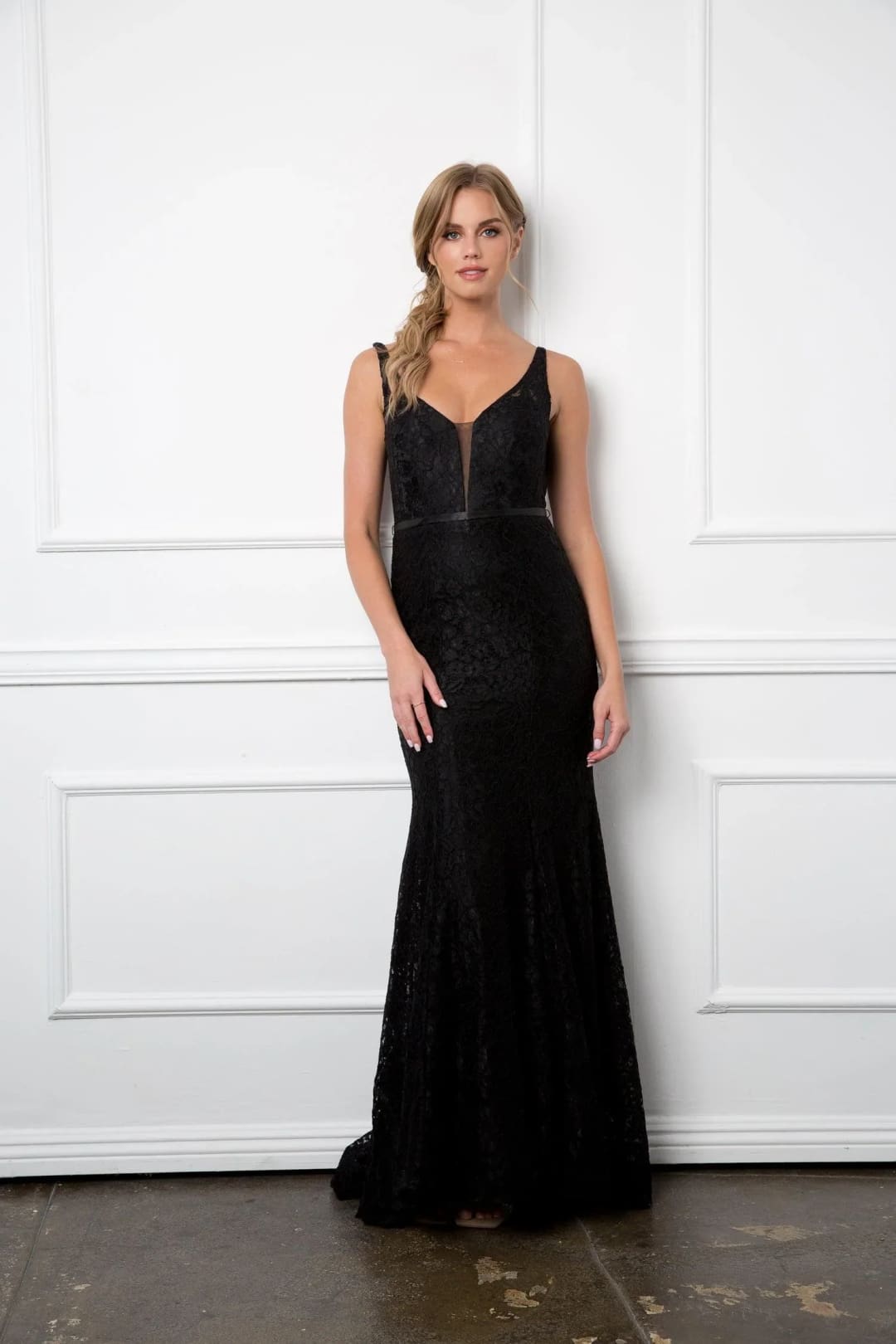 Eva USA 3411 Prom Long Sleeveless Formal Dress - Black / XS - Dress