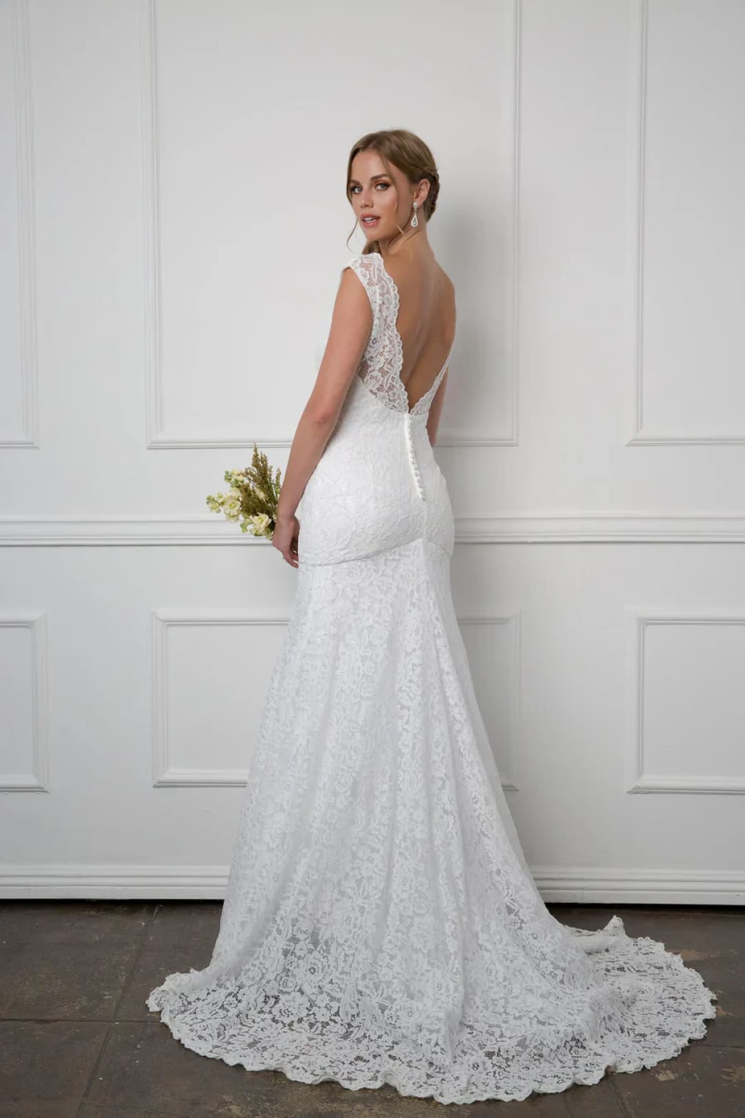 Eva USA 3416 Bridal Long Gown Wedding Lace Dress - Wedding Dresses