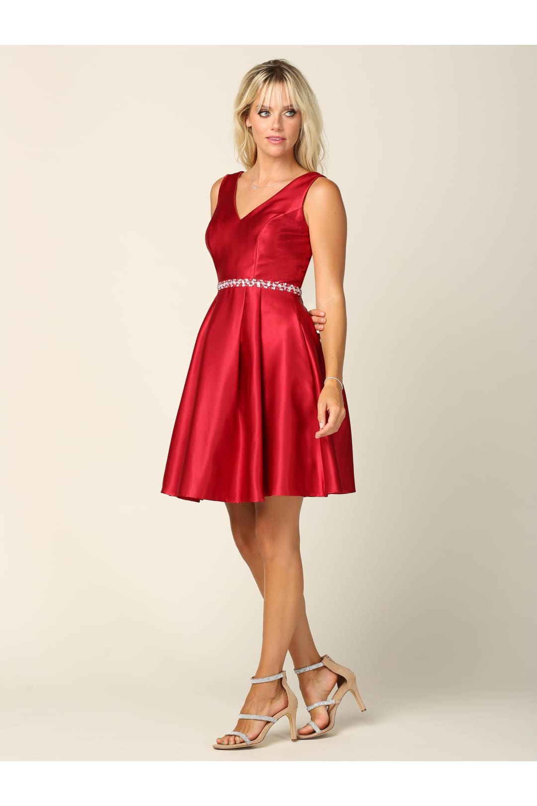 Sleeveless Short Homecoming Dress - The Dress Outlet