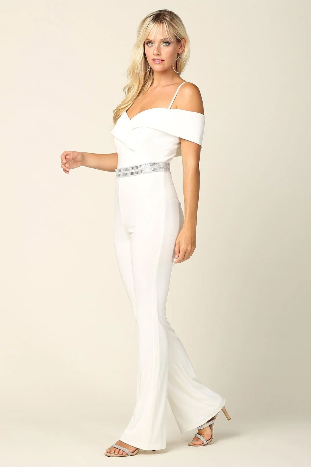 Eva USA 3422 Formal Off Shoulder Fitted Evening Jumpsuit - Jumpsuit