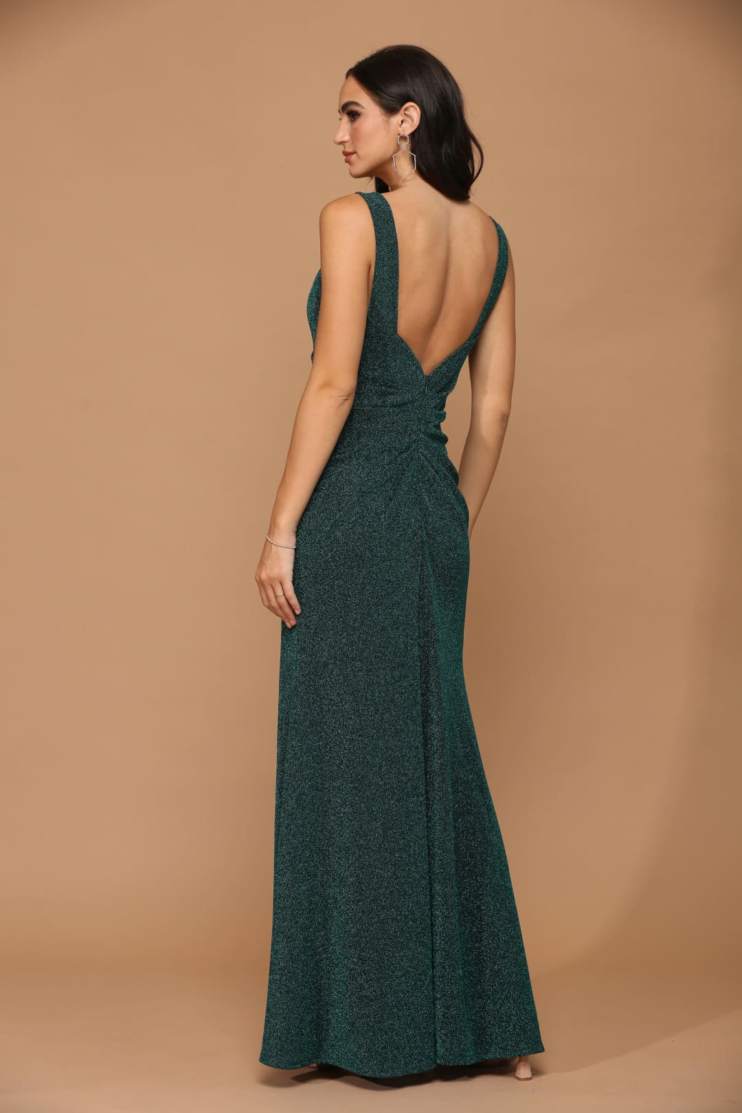 Eva USA 3436 Long Sleeveless Metallic Mother of the Bride Dress - Mother of the Bride Dress