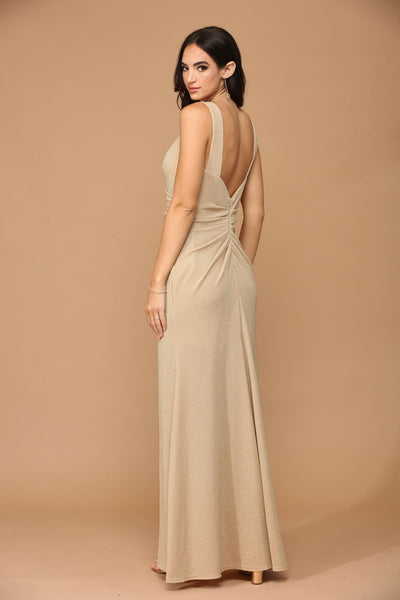 Eva USA 3436 Long Sleeveless Metallic Mother of the Bride Dress - Mother of the Bride Dress