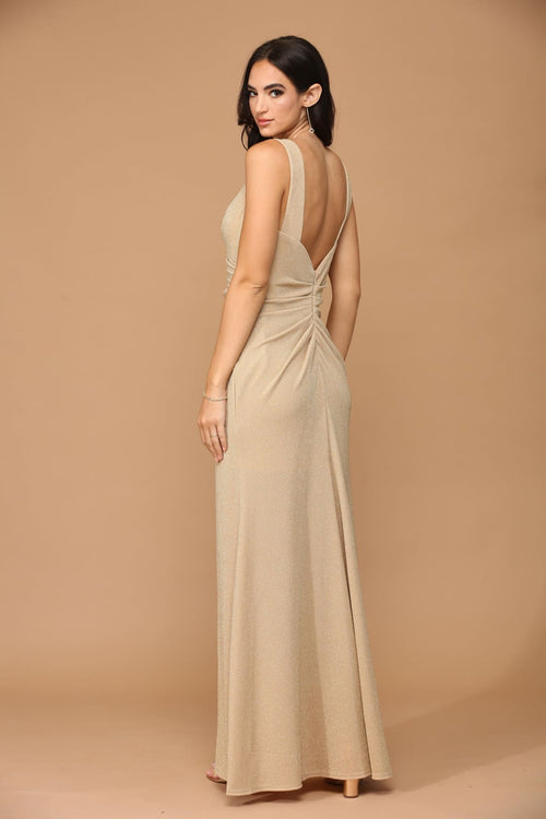 Eva USA 3436 Long Sleeveless Metallic Mother of the Bride Dress - Mother of the Bride Dress