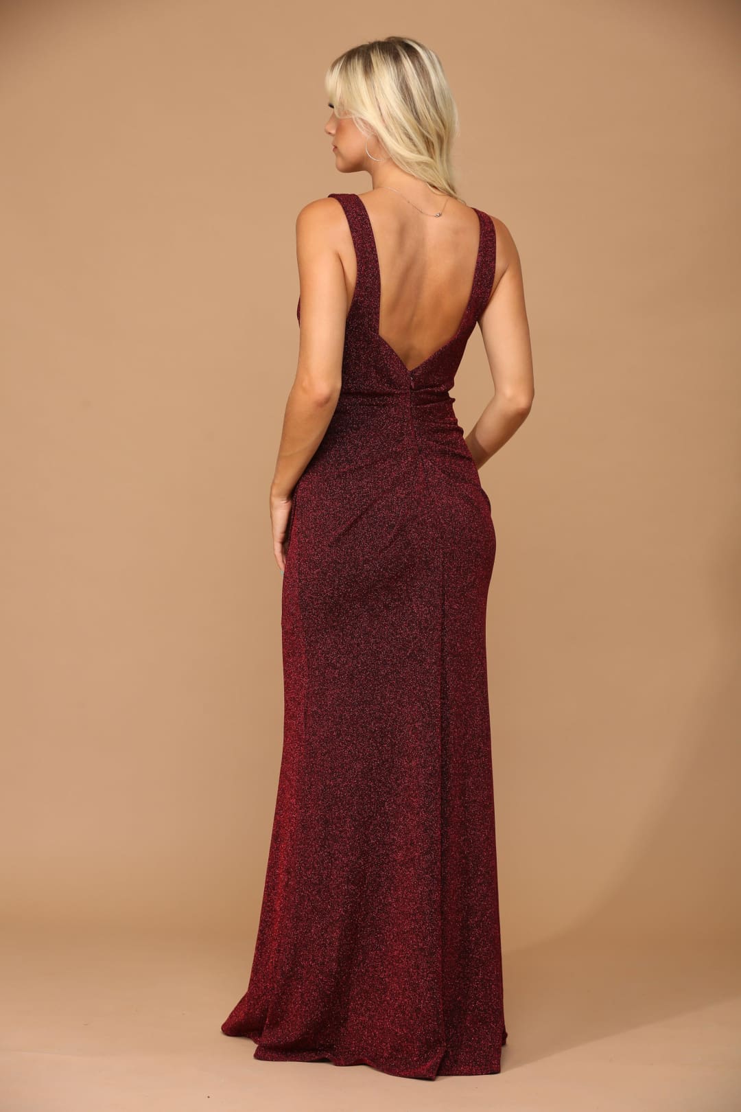 Eva USA 3436 Long Sleeveless Metallic Mother of the Bride Dress - Mother of the Bride Dress