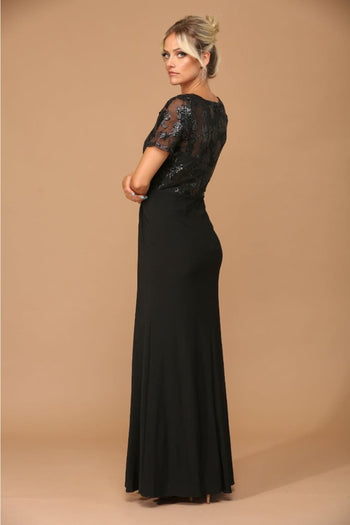 Mother of Bride Dress Short Sleeve Gown by Eva USA-New Collection