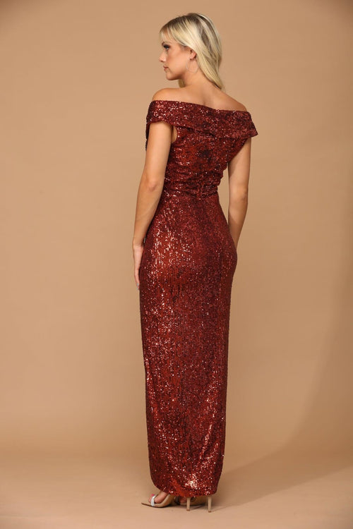 Eva USA 3441 Long Off Shoulder Formal Evening Gown - Formal Dress
