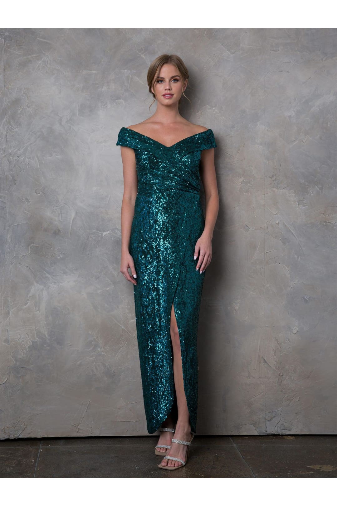 Eva USA 3441 Long Off Shoulder Formal Evening Gown - Formal Dress