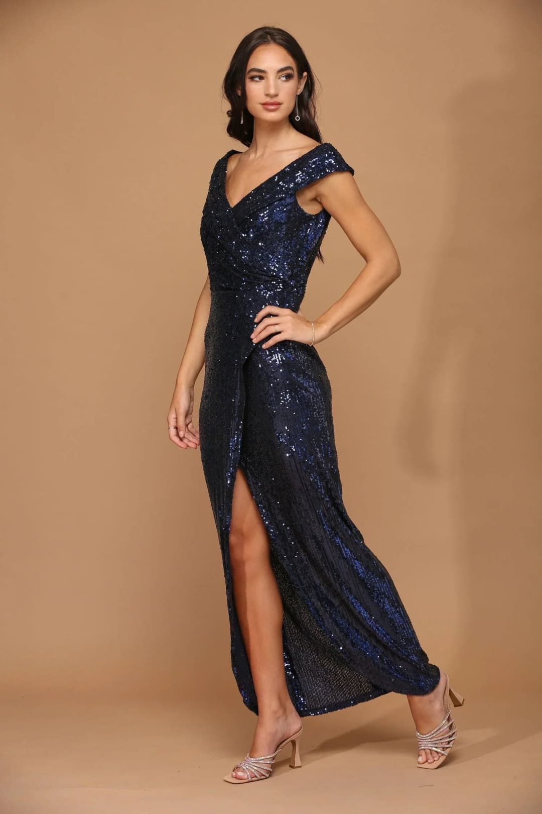 Eva USA 3441 Long Off Shoulder Formal Evening Gown - Formal Dress