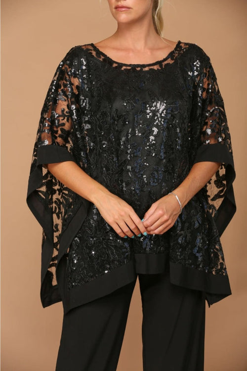 Eva USA 3443 Mother of the Bride 3-PC Pant Set W/ Tank Top & Cape - Dress