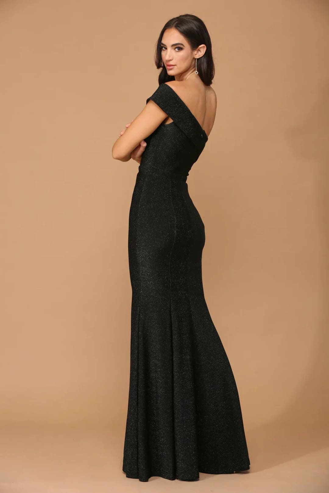 Eva USA 3445 Long One Shoulder Formal Metallic Prom Dress - Prom Long Dress