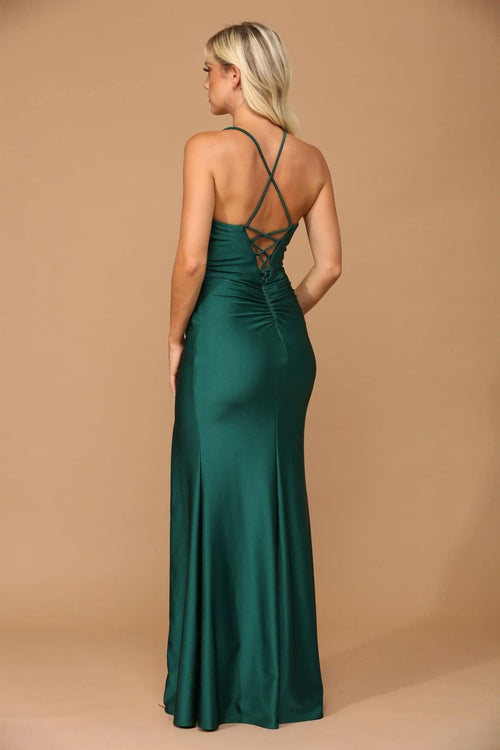 Eva USA 3448 Long Bridesmaids Spaghetti Strap Formal Prom Gown - Prom Long Dress