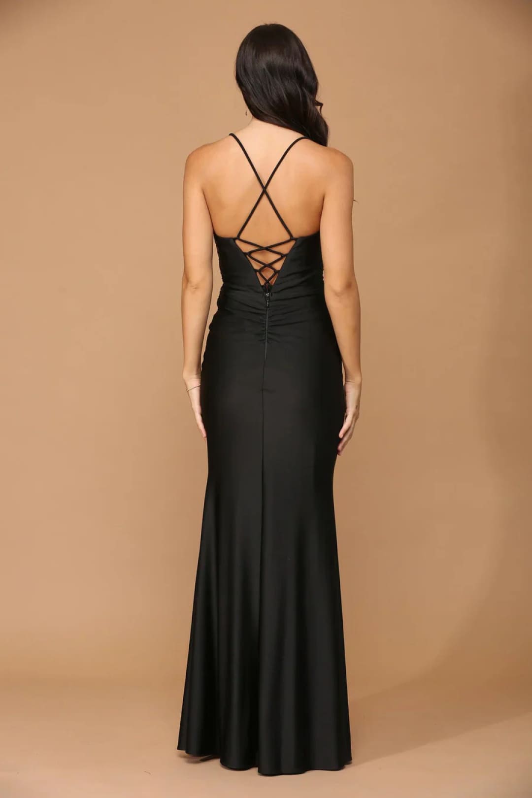 Eva USA 3448 Long Bridesmaids Spaghetti Strap Formal Prom Gown - Prom Long Dress