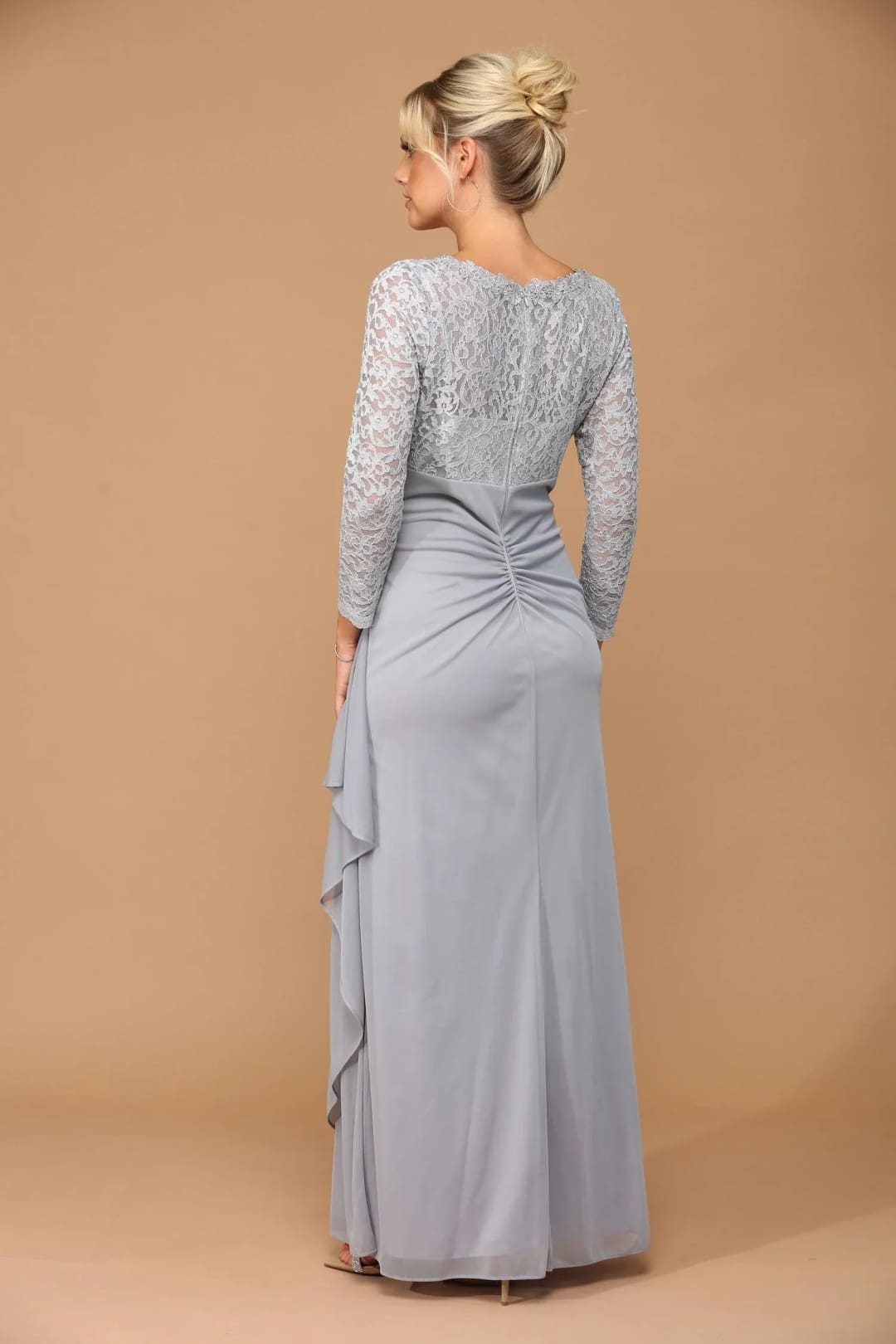 Eva USA 3451 Long Sleeve Formal Mother of the Bride Evening Gown - Mother of the Bride Dress