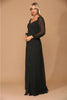 Eva USA 3452 Long Sleeve Formal Chiffon Dress - Formal Dress