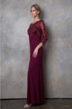 Eva USA 3453 Mother of the Bride Lace Long Formal Gown - Dress