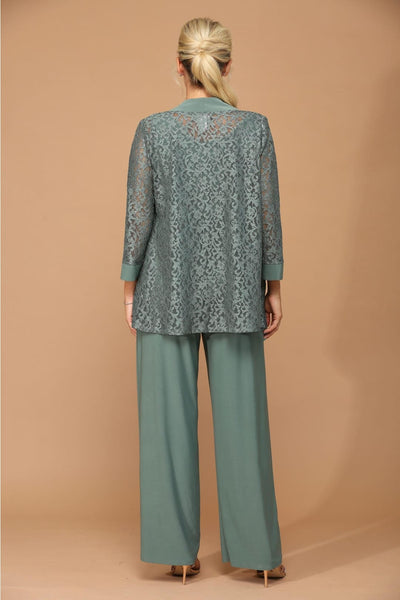 Eva USA 3455 Long Formal Mother of the Bride Jacket Pant Suit - Pant Suit