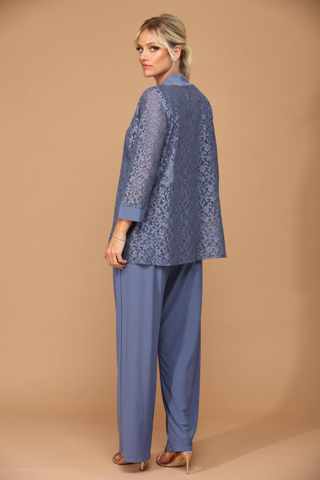 Eva USA 3455 Long Formal Mother of the Bride Jacket Pant Suit - Pant Suit