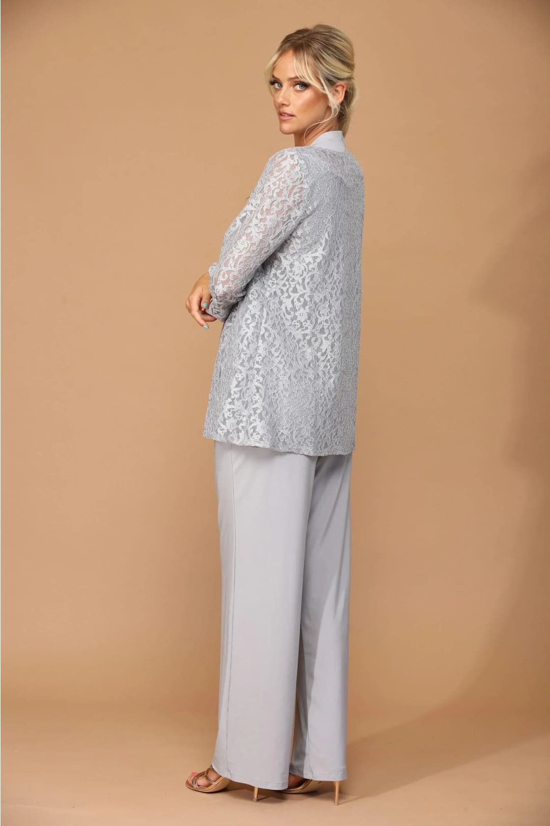 Eva USA 3455 Long Formal Mother of the Bride Jacket Pant Suit - Pant Suit