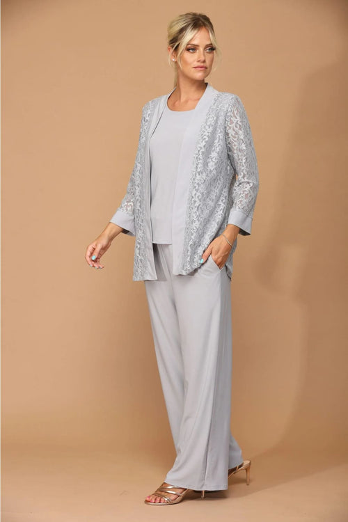 Eva USA 3455 Long Formal Mother of the Bride Jacket Pant Suit - Pant Suit