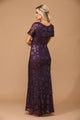 Eva USA 3456 Sequin Mother of the Bride Sheath Evening Gown - Dress