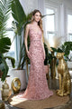 Eva USA 3458 Long Sleeveless Prom Dress - Dusty Rose / XS - Prom Dresses