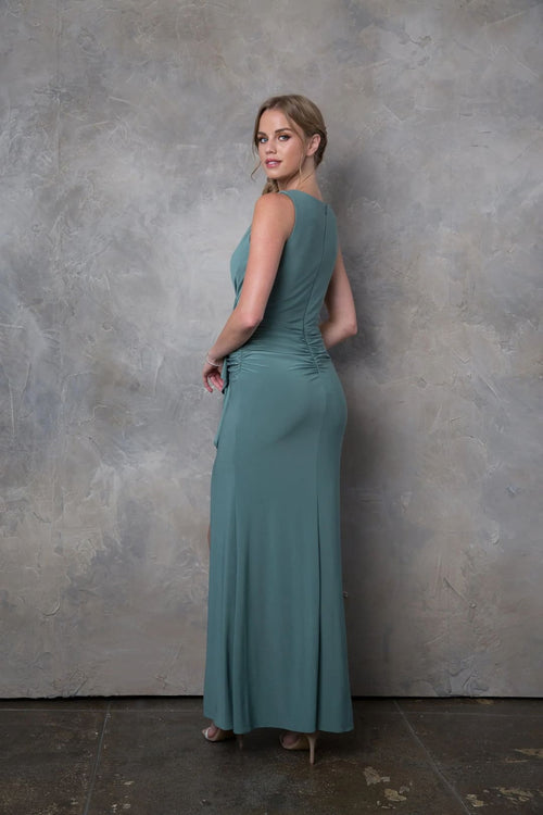 Eva USA 3459 Mother of the Bride Long Formal Fitted Evening Gown - Mother of the Bride Dress
