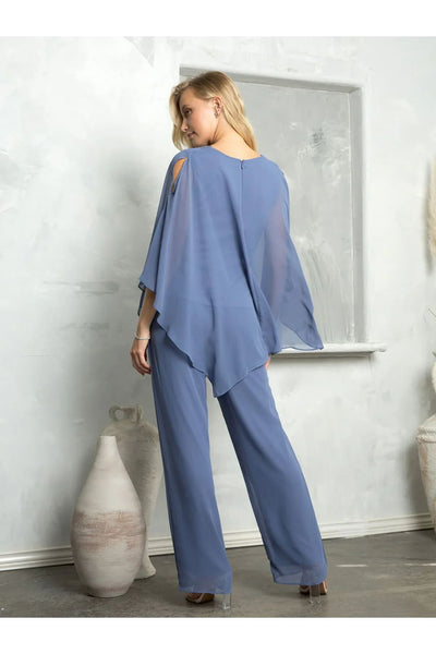 Eva USA 3463 Two Piece Long Formal Evening Pant Suit - Pant Suit