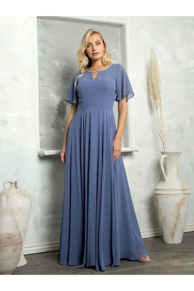 Eva USA 3468 Long Beaded Mother of the Bride Formal Dress - Mother of the Bride Dresses