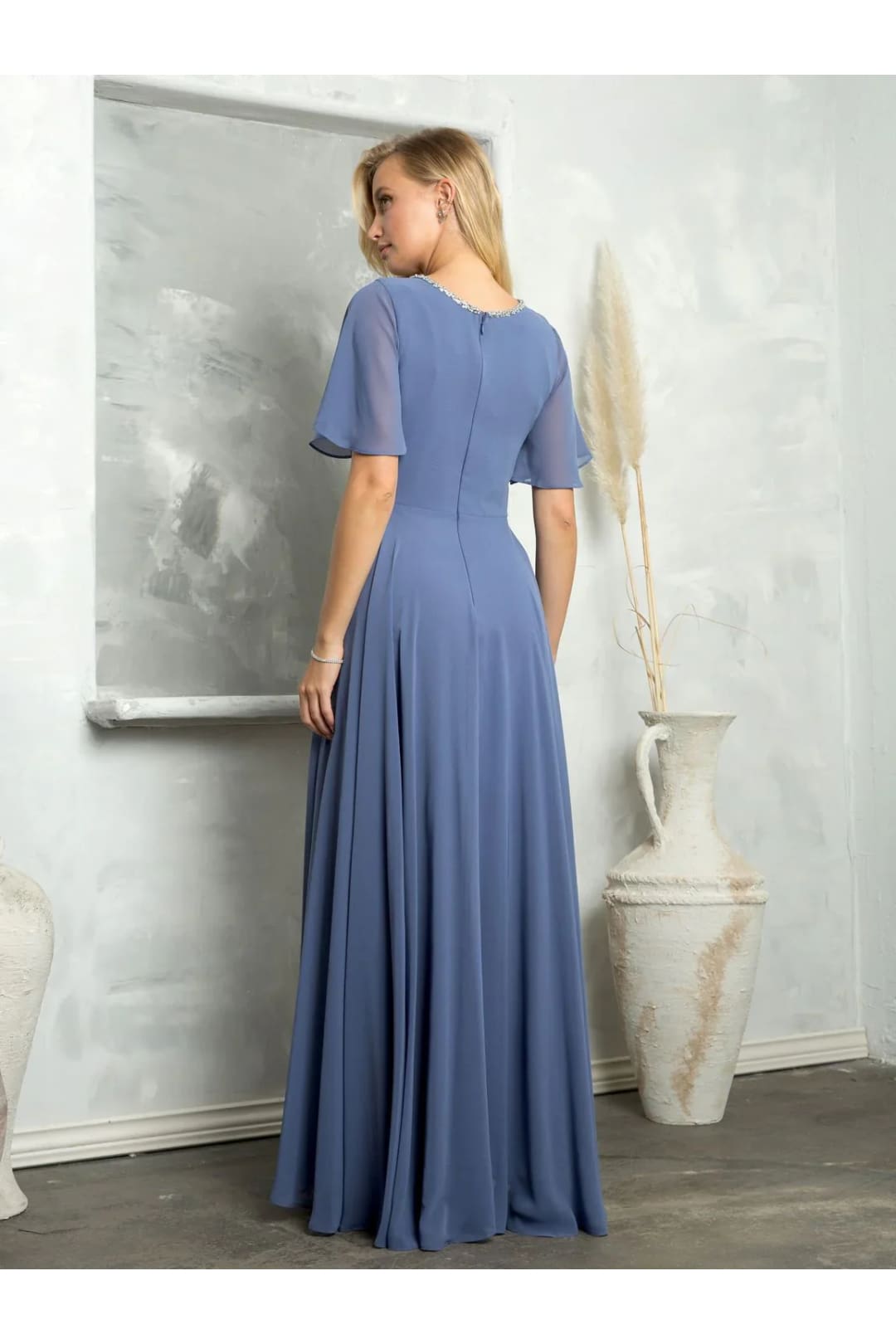 Eva USA 3468 Long Beaded Mother of the Bride Formal Dress - Mother of the Bride Dresses